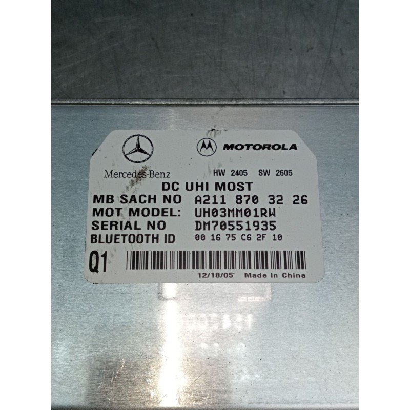 Recambio de modulo electronico para mercedes-benz clk (c209) clk 320 cdi (209.320) referencia OEM IAM A2118703226 DM03MM01RW C20
