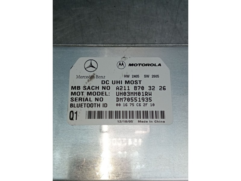 Recambio de modulo electronico para mercedes-benz clk (c209) clk 320 cdi (209.320) referencia OEM IAM A2118703226 DM03MM01RW C20