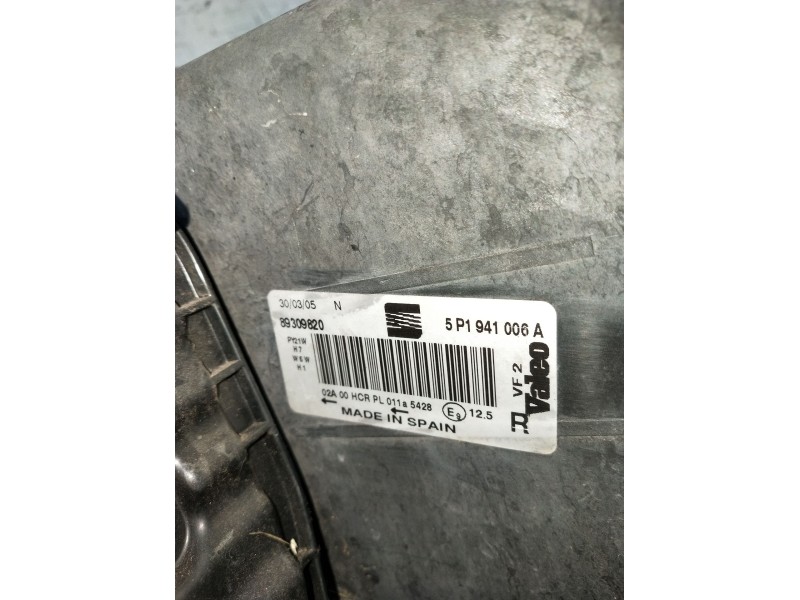 Recambio de faro derecho para seat altea (5p1) 2.0 tdi 16v referencia OEM IAM 5P1941006A 89309820 2004