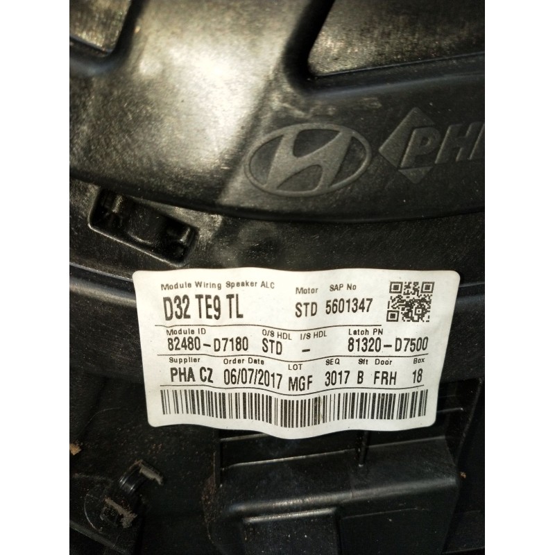 Recambio de elevalunas delantero derecho para hyundai tucson (tl, tle) 1.6 gdi referencia OEM IAM 82480D7180 5P 2015