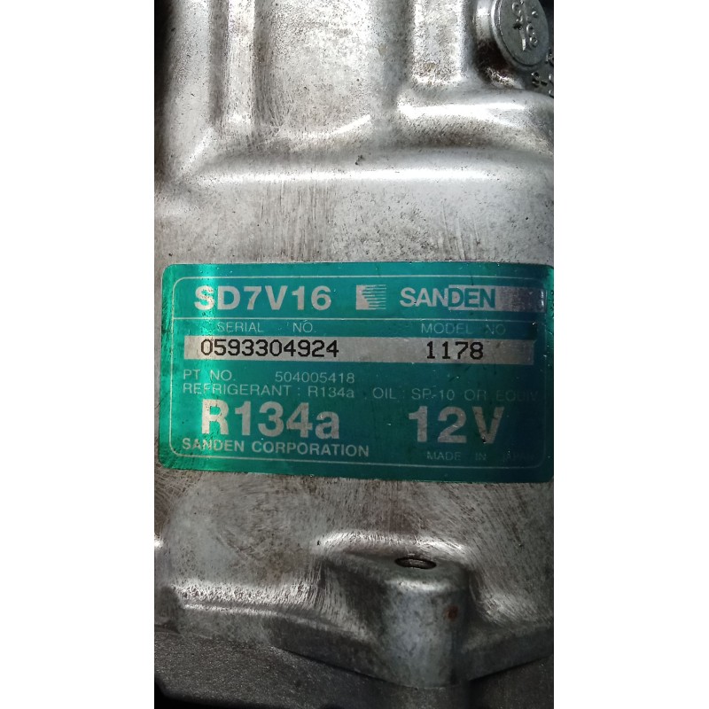 Recambio de compresor aire acondicionado para fiat ducato furgoneta (250_) 160 multijet 3,0 d referencia OEM IAM SD7V161178  06