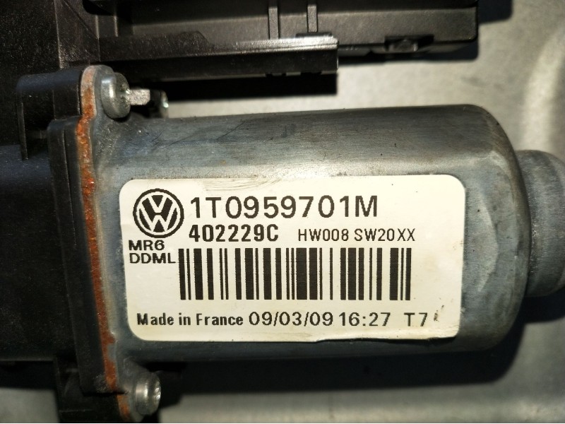 Recambio de elevalunas delantero izquierdo para volkswagen touran (1t1, 1t2) 1.9 tdi referencia OEM IAM 402229C 5P 2007