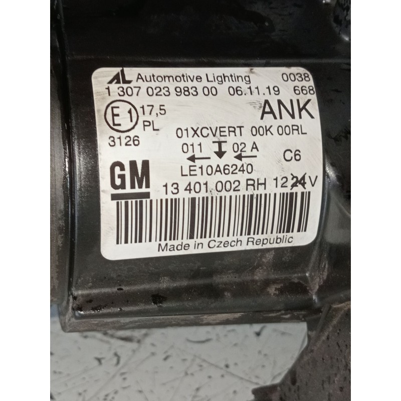 Recambio de faro derecho para opel zafira tourer c (p12) 1.6 cdti (75) referencia OEM IAM 13401002 XENON 130702398300 2012