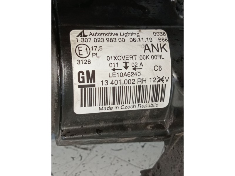 Recambio de faro derecho para opel zafira tourer c (p12) 1.6 cdti (75) referencia OEM IAM 13401002 XENON 130702398300 2012