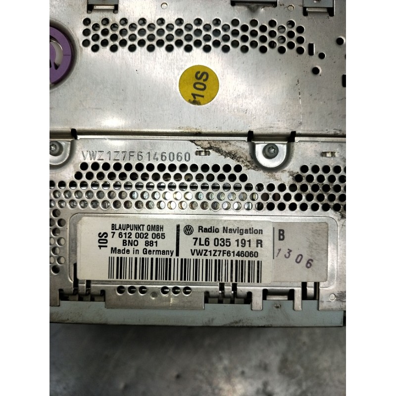 Recambio de sistema audio / radio cd para volkswagen touareg (7la, 7l6, 7l7) 3.0 v6 tdi referencia OEM IAM 7L6035191R 7612002065