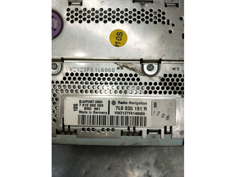 Recambio de sistema audio / radio cd para volkswagen touareg (7la, 7l6, 7l7) 3.0 v6 tdi referencia OEM IAM 7L6035191R 7612002065