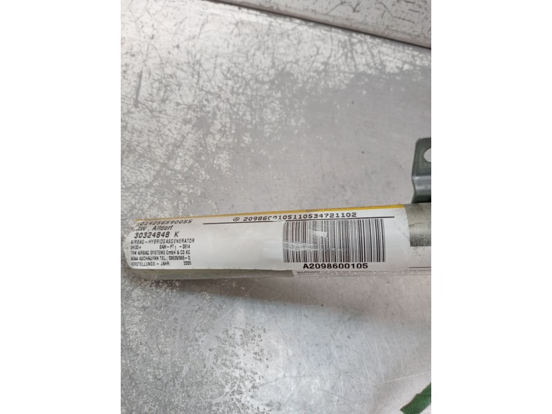 Recambio de airbag cortina delantero izquierdo para mercedes-benz clk (c209) clk 320 cdi (209.320) referencia OEM IAM A209860010