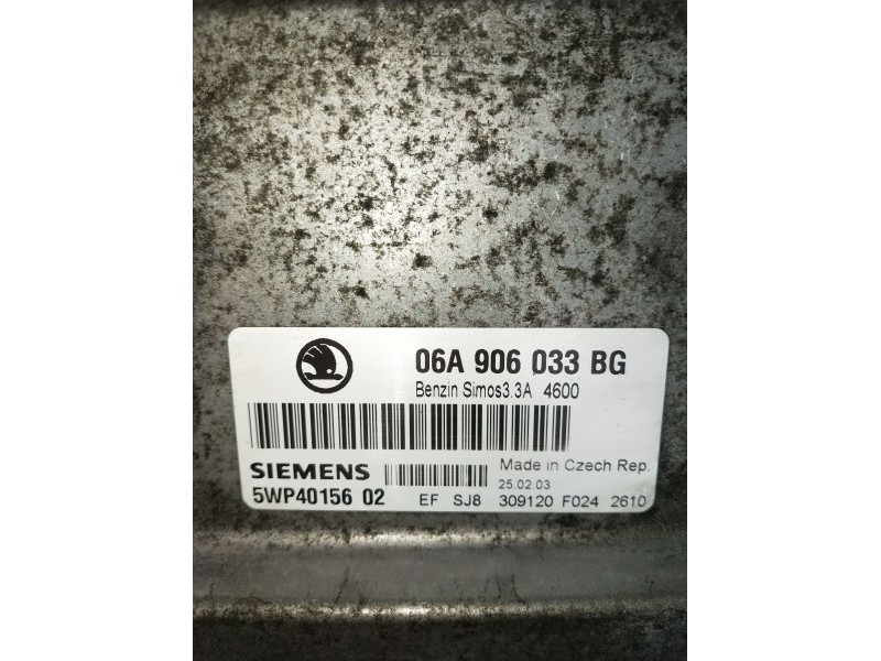 Recambio de centralita motor uce para skoda octavia i (1u2) 1.6 referencia OEM IAM 5WP4015602 06A906033BG 2000