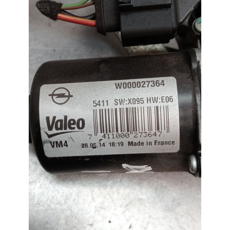 Recambio de motor limpia delantero para opel zafira tourer c (p12) 1.6 cdti (75) referencia OEM IAM W000027364 7411000 273647 20