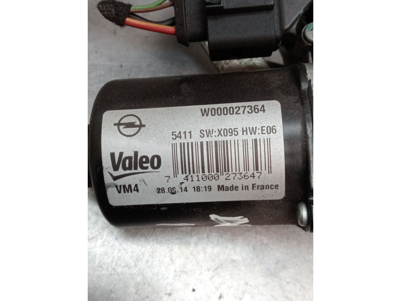 Recambio de motor limpia delantero para opel zafira tourer c (p12) 1.6 cdti (75) referencia OEM IAM W000027364 7411000 273647 20