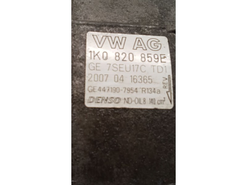Recambio de compresor aire acondicionado para volkswagen eos (1f7) 1.6 referencia OEM IAM 1K0820859E 4471907954 06