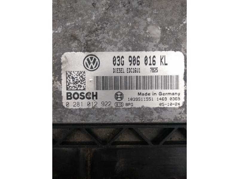 Recambio de centralita motor uce para seat altea (5p1) reference referencia OEM IAM 0281012922 03G906016KL EDC16U1 03G906016HC