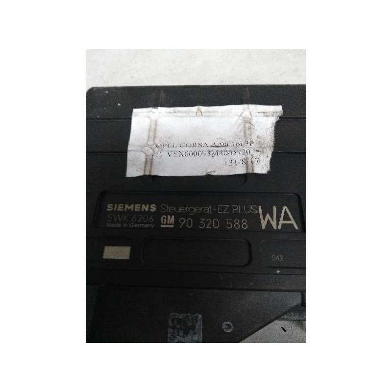 Recambio de centralita motor uce para opel corsa a gsi referencia OEM IAM 5WK6206 90320588 WA