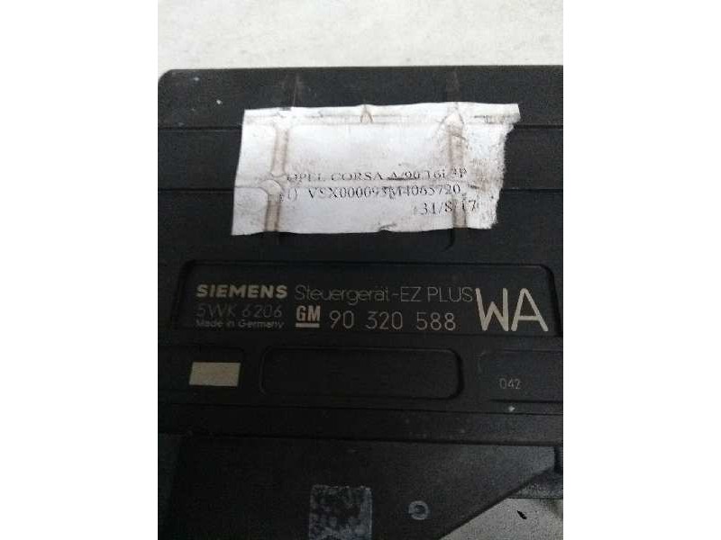 Recambio de centralita motor uce para opel corsa a gsi referencia OEM IAM 5WK6206 90320588 WA
