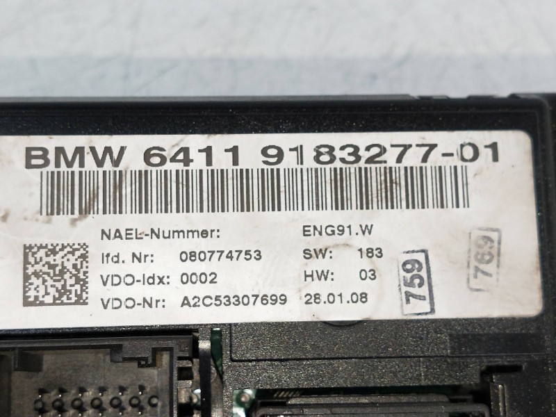 Recambio de mando calefaccion / aire acondicionado para bmw serie 1 berlina (e81/e87) 118d referencia OEM IAM 6411918327701 A2C5