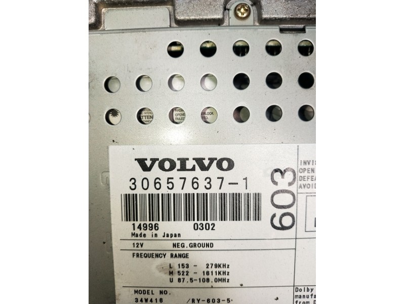 Recambio de sistema audio / radio cd para volvo s60 i (384) 2.4 referencia OEM IAM 306576371  2000