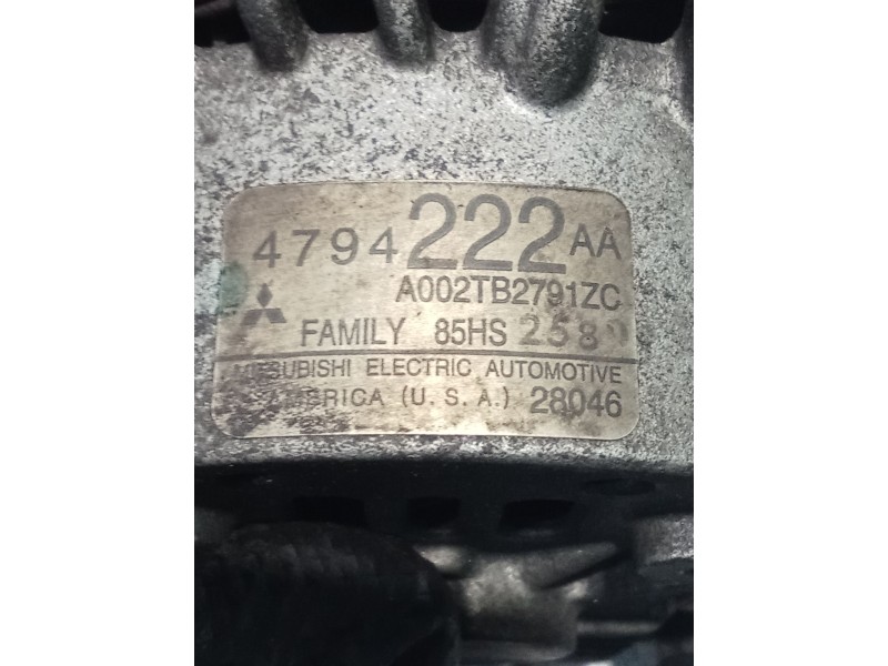 Recambio de alternador para chrysler neon ii 2.0 16v referencia OEM IAM 4794222AA A002TB2791ZC 