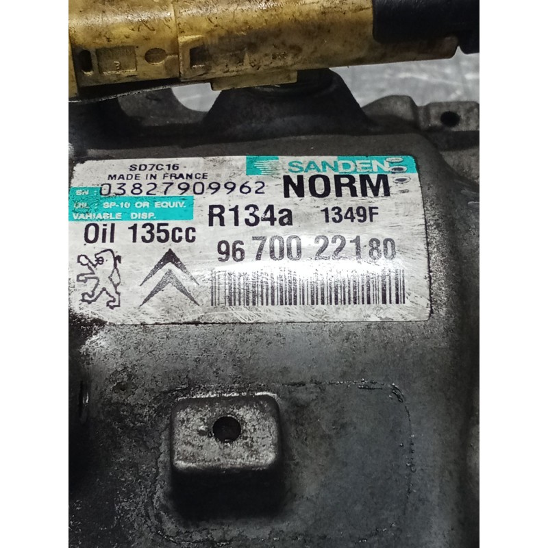 Recambio de compresor aire acondicionado para citroën c5 iii (rd_) 1.6 hdi 110 referencia OEM IAM 9670022180 1349F 