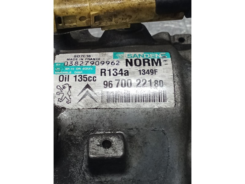 Recambio de compresor aire acondicionado para citroën c5 iii (rd_) 1.6 hdi 110 referencia OEM IAM 9670022180 1349F 