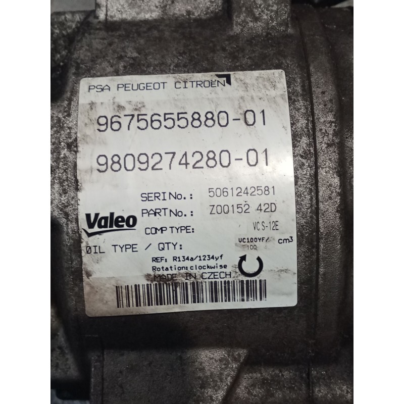 Recambio de compresor aire acondicionado para peugeot 308 sw ii (lc_, lj_, lr_, lx_, l4_) 2.0 bluehdi 150 referencia OEM IAM 967