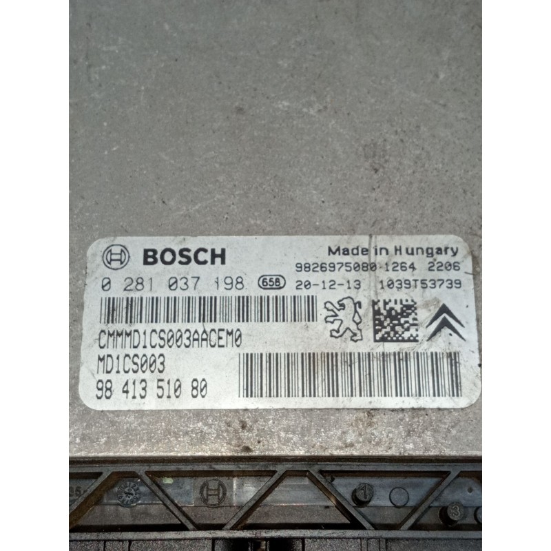 Recambio de centralita motor uce para peugeot 308 ii (lb_, lp_, lw_, lh_, l3_) 1.5 bluehdi 130 referencia OEM IAM 0281037198 984