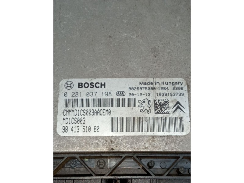 Recambio de centralita motor uce para peugeot 308 ii (lb_, lp_, lw_, lh_, l3_) 1.5 bluehdi 130 referencia OEM IAM 0281037198 984
