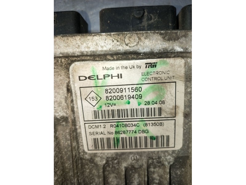 Recambio de centralita motor uce para nissan micra iii (k12) 1.5 dci referencia OEM IAM 8200911560 8200619409 2005