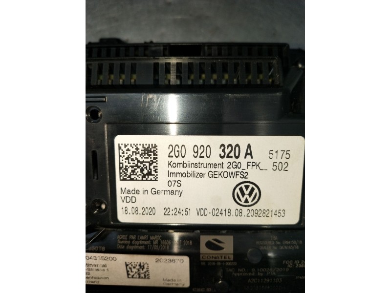 Recambio de cuadro instrumentos para volkswagen t-cross (c11, d31) 1.0 tsi referencia OEM IAM 2G0920320A DIGITAL 