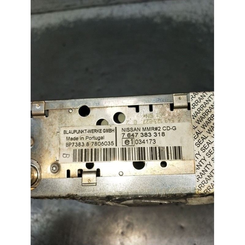 Recambio de sistema audio / radio cd para nissan micra iii (k12) 1.5 dci referencia OEM IAM 7647383318 BP738387806035 2005