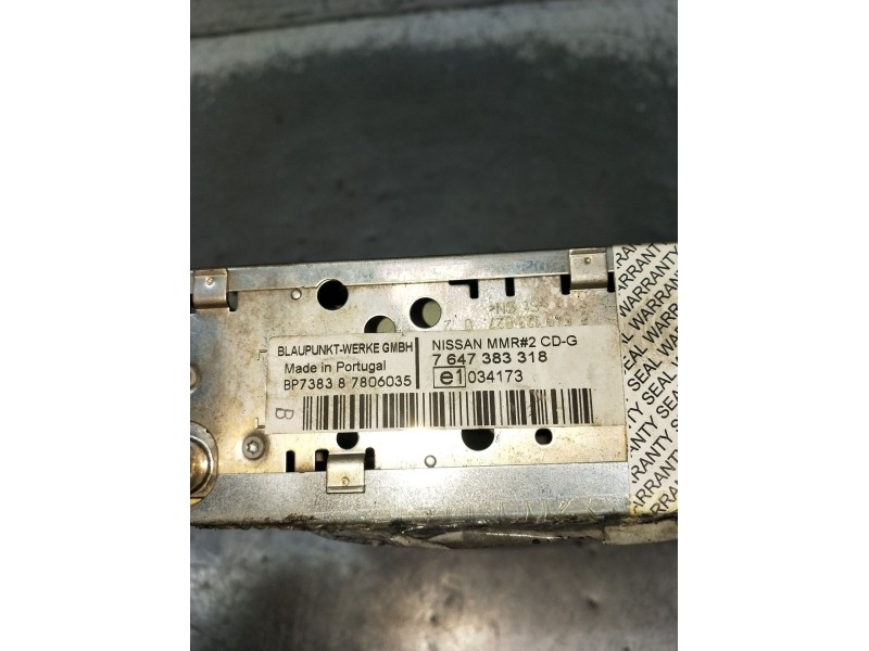 Recambio de sistema audio / radio cd para nissan micra iii (k12) 1.5 dci referencia OEM IAM 7647383318 BP738387806035 2005