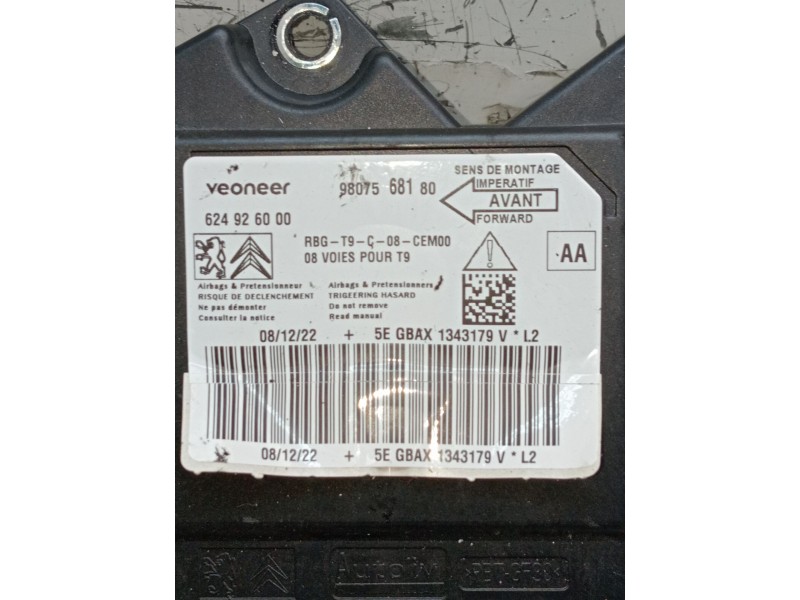 Recambio de kit airbag para peugeot 308 ii (lb_, lp_, lw_, lh_, l3_) 1.5 bluehdi 130 referencia OEM IAM   2015