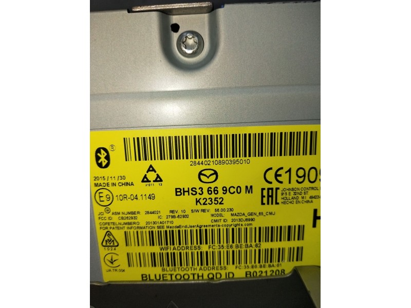 Recambio de pantalla multifuncion para mazda 3 lim. () center-line referencia OEM IAM BHS3669C0M K2352 2014