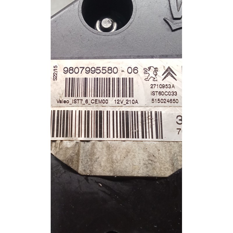 Recambio de alternador para peugeot 308 sw ii (lc_, lj_, lr_, lx_, l4_) 2.0 bluehdi 150 referencia OEM IAM 980799580  210A