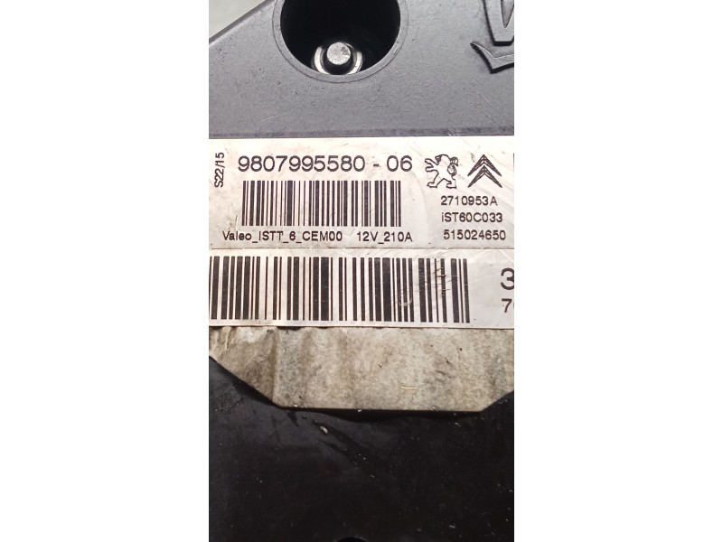 Recambio de alternador para peugeot 308 sw ii (lc_, lj_, lr_, lx_, l4_) 2.0 bluehdi 150 referencia OEM IAM 980799580  210A