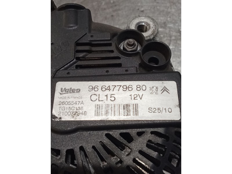 Recambio de alternador para peugeot 207/207+ (wa_, wc_) 1.6 hdi referencia OEM IAM 9664779680 2605547A 
