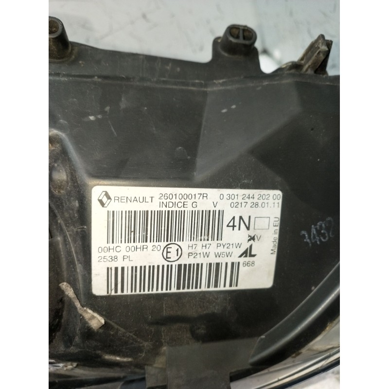 Recambio de faro derecho para renault megane iii grandtour (kz0/1) 1.6 16v (kz0u, kz1b, kz1u) referencia OEM IAM 030124420200 26