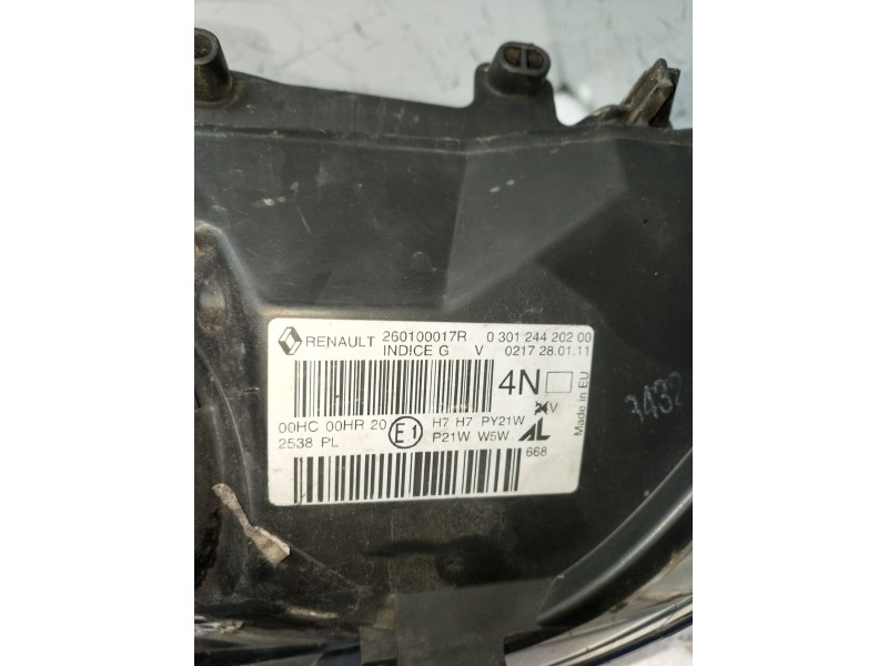 Recambio de faro derecho para renault megane iii grandtour (kz0/1) 1.6 16v (kz0u, kz1b, kz1u) referencia OEM IAM 030124420200 26