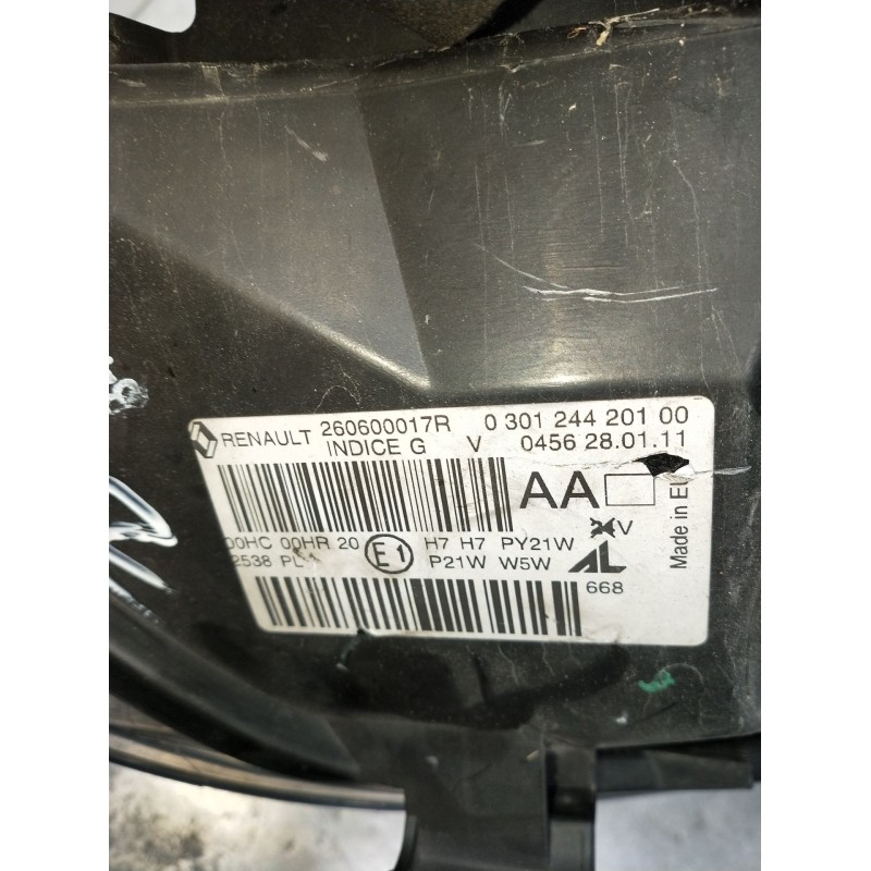 Recambio de faro izquierdo para renault megane iii grandtour (kz0/1) 1.6 16v (kz0u, kz1b, kz1u) referencia OEM IAM 030124420100 