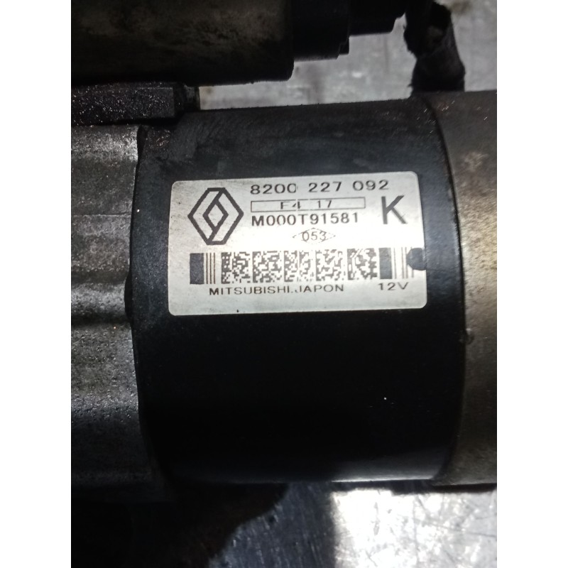 Recambio de motor arranque para renault kangoo (kc0/1_) 1.5 dci (kc07) referencia OEM IAM 8200227092 M000T91581 03