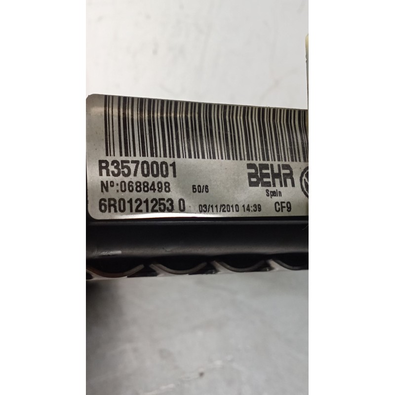 Recambio de radiador agua para volkswagen polo v (6r1, 6c1) 1.4 (6r1) referencia OEM IAM 6R01212530 R3570001 09