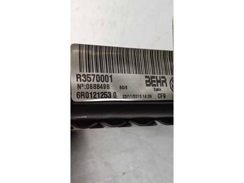 Recambio de radiador agua para volkswagen polo v (6r1, 6c1) 1.4 (6r1) referencia OEM IAM 6R01212530 R3570001 09