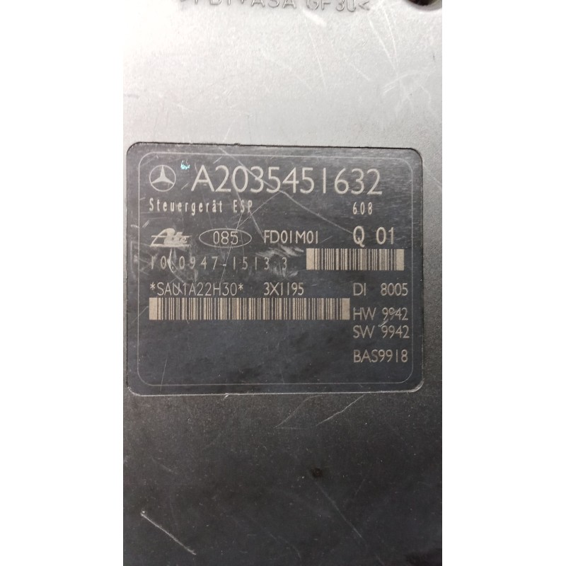 Recambio de abs para mercedes-benz clase c (w203) c 270 cdi (203.016) referencia OEM IAM A2035451632 10094715133 10020402904 A00