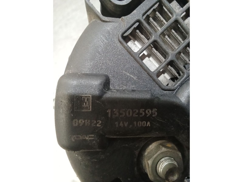 Recambio de alternador para opel astra j (p10) 1.6 (68) referencia OEM IAM 13502595 100A 10