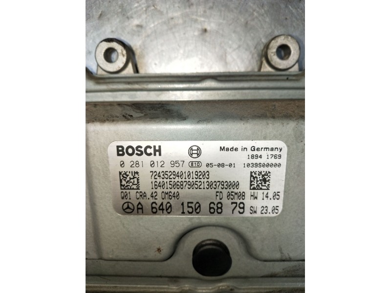 Recambio de centralita motor uce para mercedes-benz clase a (w169) a 180 cdi (169.007, 169.307) referencia OEM IAM 0281012957 A6