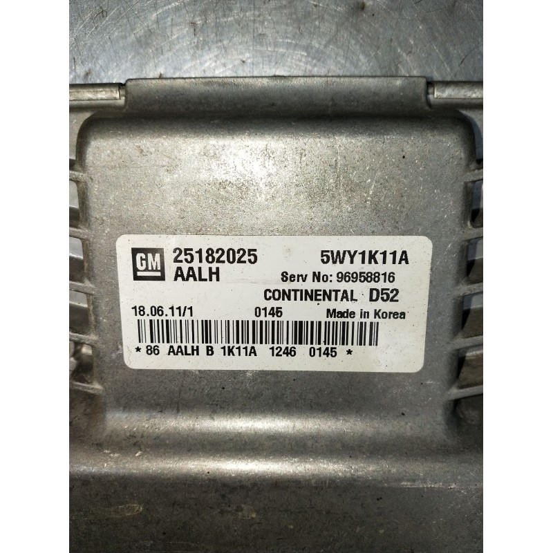 Recambio de centralita motor uce para chevrolet spark (m300) 1.0 referencia OEM IAM 5WY1K11A 25182025 96958816 2010