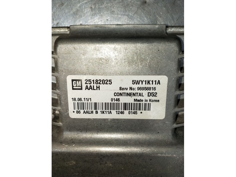 Recambio de centralita motor uce para chevrolet spark (m300) 1.0 referencia OEM IAM 5WY1K11A 25182025 96958816 2010