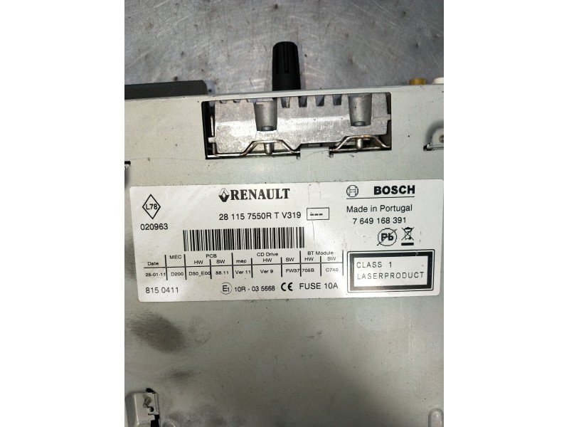 Recambio de sistema audio / radio cd para renault megane iii grandtour (kz0/1) 1.6 16v (kz0u, kz1b, kz1u) referencia OEM IAM 764