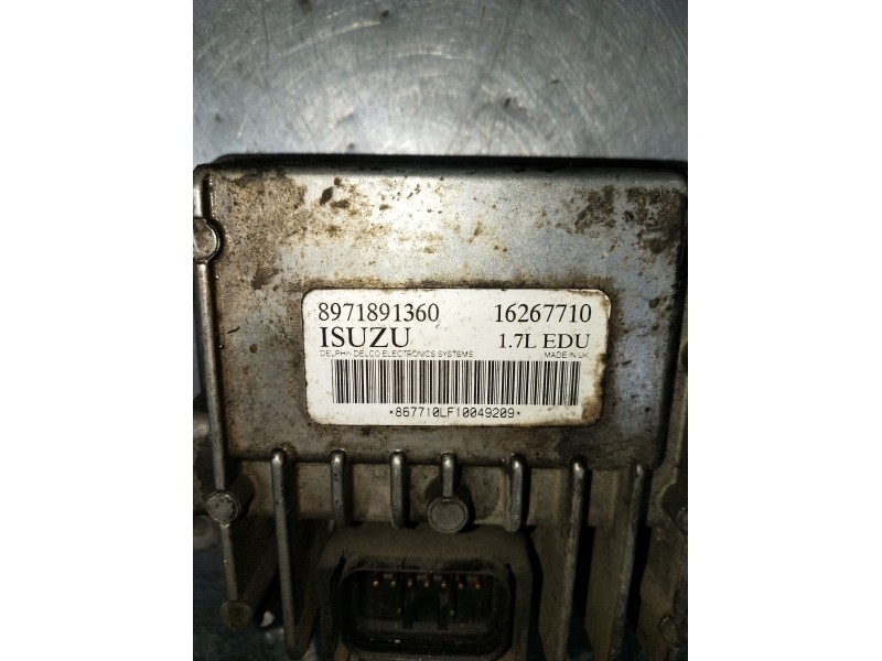 Recambio de centralita motor uce para opel corsa c (x01) 1.7 di (f08, f68) referencia OEM IAM 8971891360 16267710 2001