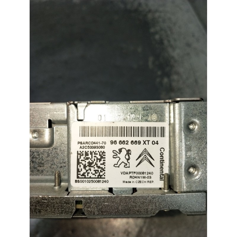 Recambio de sistema audio / radio cd para peugeot 207/207+ (wa_, wc_) 1.6 hdi referencia OEM IAM 96662669XT04 A2C53393080 2009