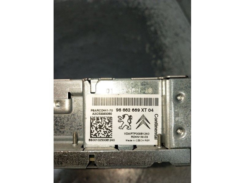 Recambio de sistema audio / radio cd para peugeot 207/207+ (wa_, wc_) 1.6 hdi referencia OEM IAM 96662669XT04 A2C53393080 2009